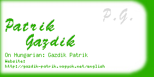 patrik gazdik business card